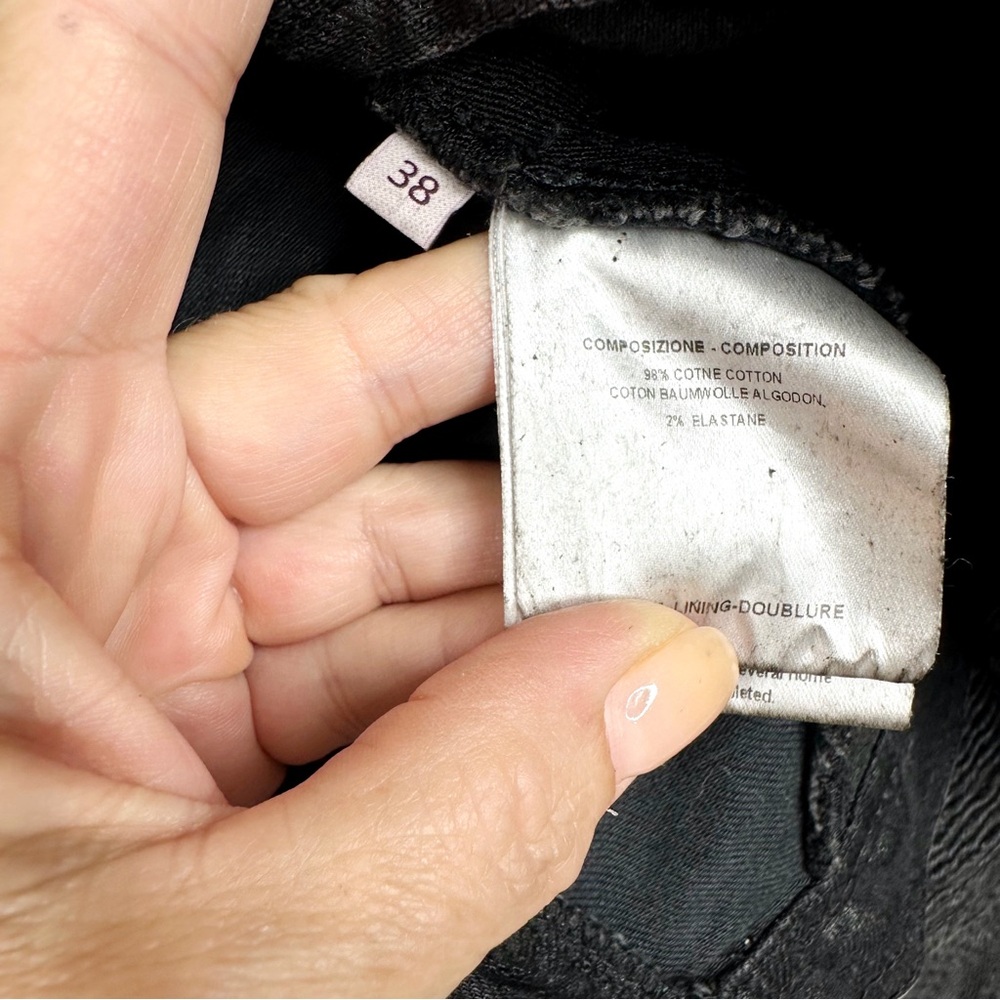 Stella McCartney Moto Biker Jacket SZ 38 US 4/6 Like New Black/Gray - Picture 12 of 16